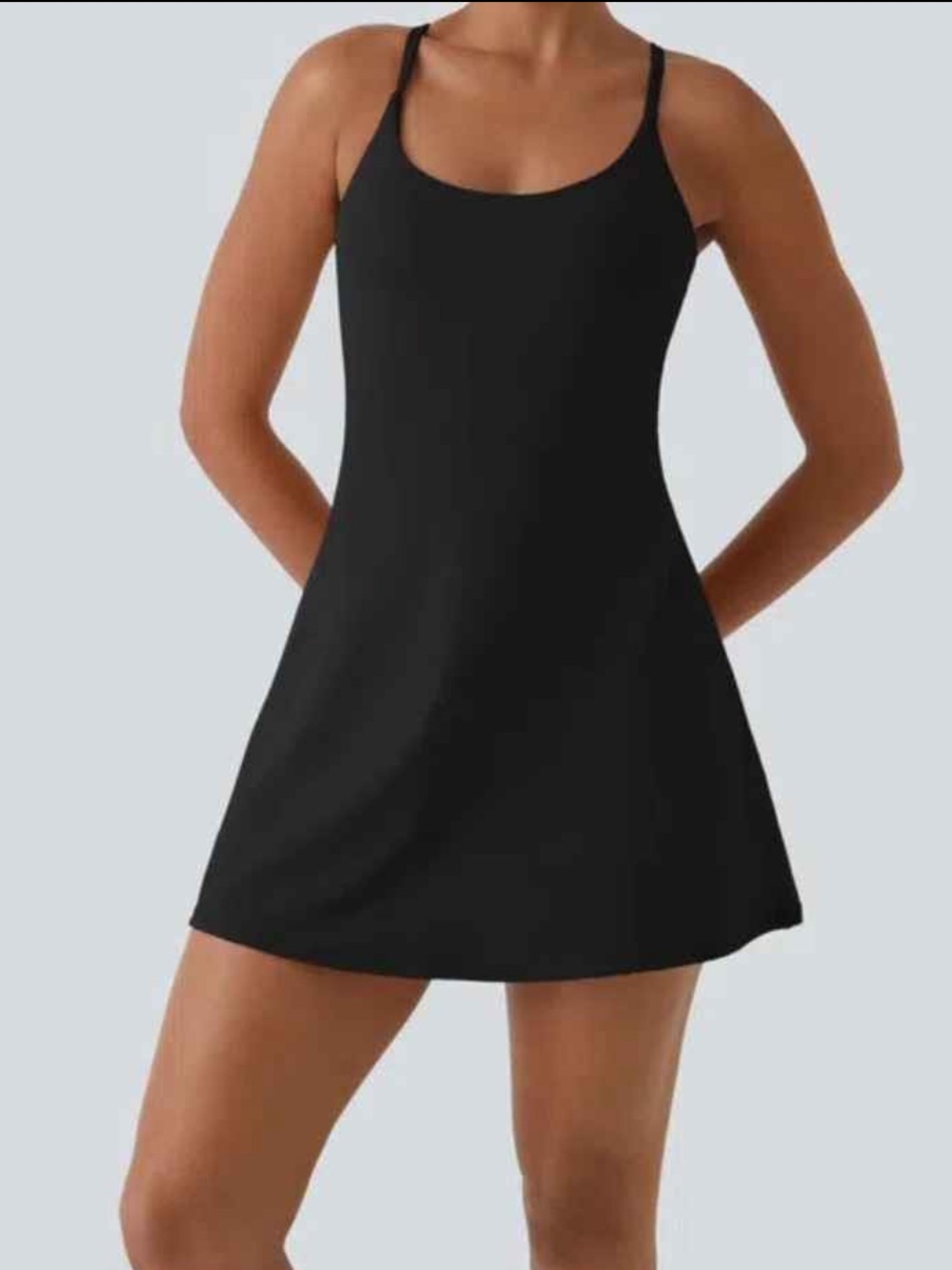 HALARA Black Athletic Dress with built in shorts